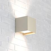 Zuza 2 wandlamp, crème, metaal, vier vleugels, 10 cm, G9