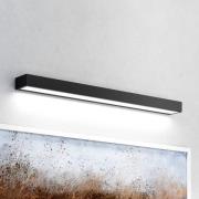 Vola badkamer wandlamp, IP44, zwart, 4.000 K, breedte 80 cm