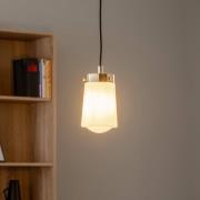Hanglamp Pasadena, 1-lamp, messing/wit