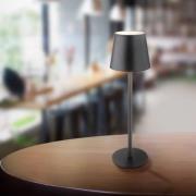 LED tafellamp Vannie, zwart, hoogte 36 cm, IP44