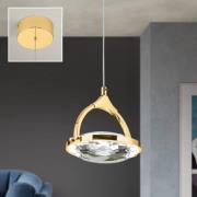 LED hanglamp Moon, K9-kristalglas, 1-lamp, goud