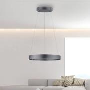 LED hanglamp PURE E-Clipse, mystic grey, Ø 70 cm, CCT