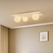 Plafondlamp Firn, hoekig, 3-lamps, wit