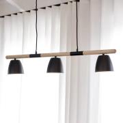 Hanglamp Theo, 3-lamps, van essenhout