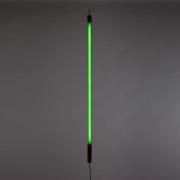 SELETTI LED lamp Linea, groen, houten details, universeel