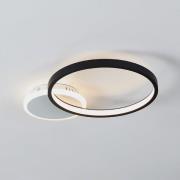 LED plafondlamp Gafares afstandsbediening rond zwart