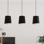 Hanglamp Bolivia zwart/zandkleur, 3-lamps