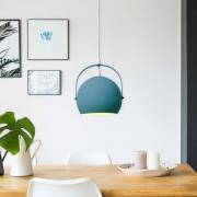 Hanglamp Colorado met ronde kap, blauw