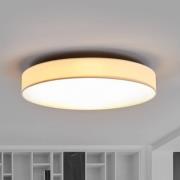 Lindby LED plafondlamp Saira, Ø 50 cm, wit, textiel