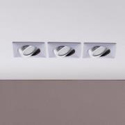 Inbouwlampen met LED's, hoekig, set van 3