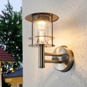 Roestvrijstalen solar buitenwandlamp Sumaya, LED