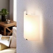 Halfronde LED wandlamp Helmi met glazen kap