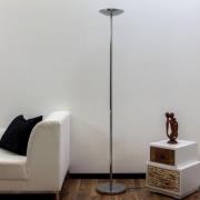 Lindby LED uplighter Malea, 180 cm, chroom, metaal