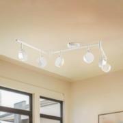 Lindby spot Jyla, wit, lens, 3.000 K, 6-lamps, GX53