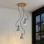 Lucande Otavis hanglamp van beton, 3-lamps