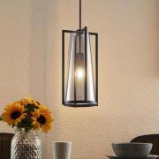 Lucande Rufina hanglamp, rookglas, 1-lamp