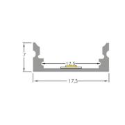 Set aluminium opbouwprofielen voor LED strip BRUMBERG