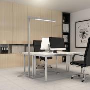 Arcchio LED kantoor vloerlamp Susi, set van 2, zilver, sensor