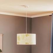 Hanglamp Areca met bladmotief, goud
