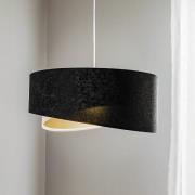 Hanglamp Vivien, driekleurig, zwart/wit/goud
