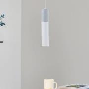 Hanglamp Tube, beton, wit, 1-lamp