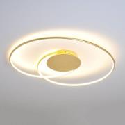 Lindby LED plafondlamp Joline, Ø 74 cm, goudkleurig, metaal