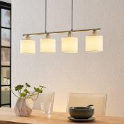 Lindby Stannis hanglamp met textiel, 4-lamps