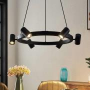 Lindby Savoli hanglamp, rond, zwart