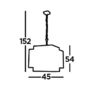 Hanglamp Crate, zwart/brons, metaal, 4-lamps, E27