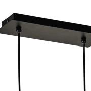 Voyager hanglamp, 3-lamps, zwart, glas, 65 cm, E27