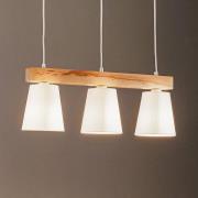 Hanglamp Aldonn met textiel kap, 3-lamps