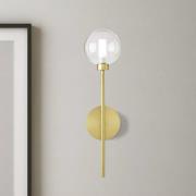 Dom wandlamp, 1-lamp, helder/goud, glas