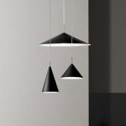 Samoi hanglamp, 3-lamps, metaal, zwart, gedecentraliseerd