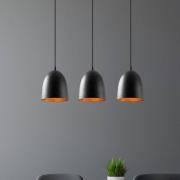 Hanglamp Tattoo 6173, zwart, metaal 3-lamps lineair