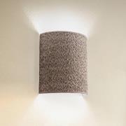 Wandlamp Boucle van stof, cappuccino