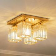 Plafondlamp AV-1795-4E 4-lamps vierkant antiekgoud