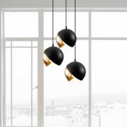 Hanglamp Berceste 252-S2 zwart/goud metaal 3-lamps rond