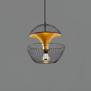 Hanglamp Telmander 11440, zwart/goud, metaal, Ø 30 cm