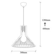 Hanglamp Fellini MR-757, zwart, metaal, Ø 38 cm