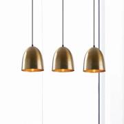 Tattoo 6172 hanglamp, antiek goud, metaal, 3-lamps lang