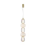 LOOM DESIGN LED hanglamp Pearl 5 amber/goud glas hoogte 78cm