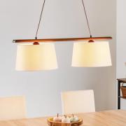 Hanglamp Sweden, 2-lamps, rustiek eikenhout