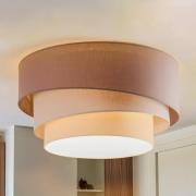 Euluna Trio Max deken, Ø60cm, cappuccino/ecru/grijs