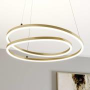 Lindby LED hanglamp Davian, messingkleurig, 49 cm, dimbaar