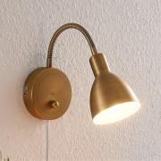 Lindby Amrei wandlamp, dimbaar, antiek messing