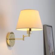 Wandlamp Pola, uittrekbare kap, messing