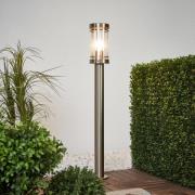 Lindby tuinpadverlichting Djori, 80 cm, aluminiumkleurig, roestvrij st...