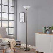 Vloerlamp Ignacia, nikkelkleurig, glas, 180 cm, E27