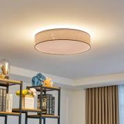 Lindby LED plafondlamp Ellamina, Ø 60 cm, wit, textiel