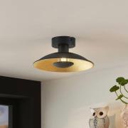 Lindby Narisara plafondlamp, zwart-goud, 20 cm